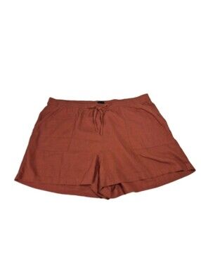 J.Crew Factory Women's Shorts Size XL Linen Blend Drawstring  Redwood Branch 42